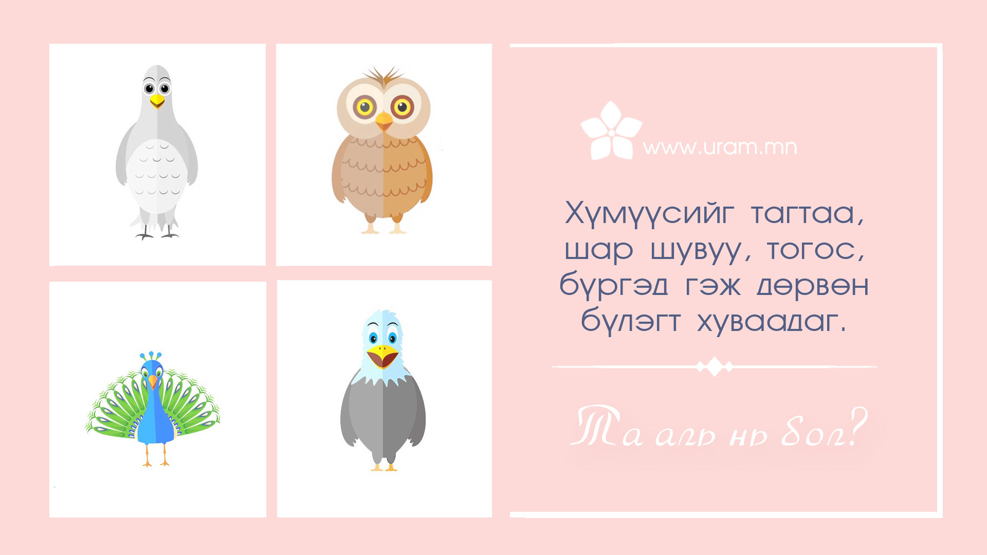 Ердөө хэдхэн секундын дотор таны хэн болохыг хэлэх гайхамшигт зурган тест